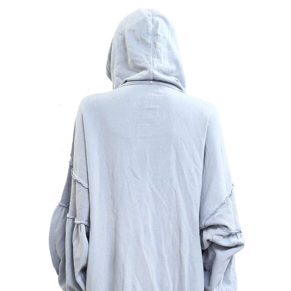 Free People Oversized Ribbed Sweatshirt Top Balloon Sleeve Slouchy M New 283628 - Picture 6 of 9